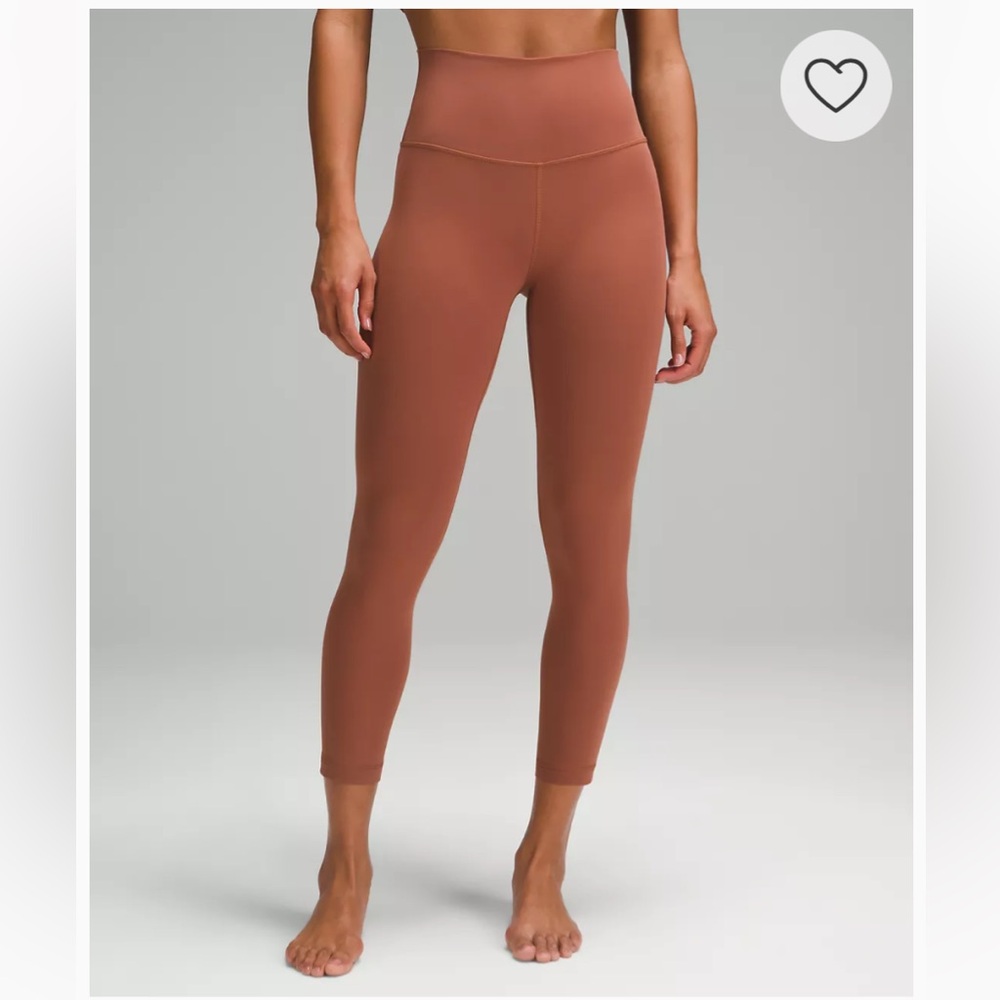 Lululemon Align High Rise Crop Leggings Yoga Pants Copper Brown 10
